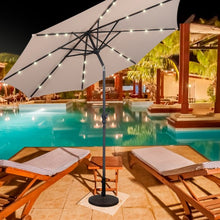 Load image into Gallery viewer, 10FT Patio Solar Umbrella LED Patio Market Steel Tilt W/ Crank Outdoor New-beige
