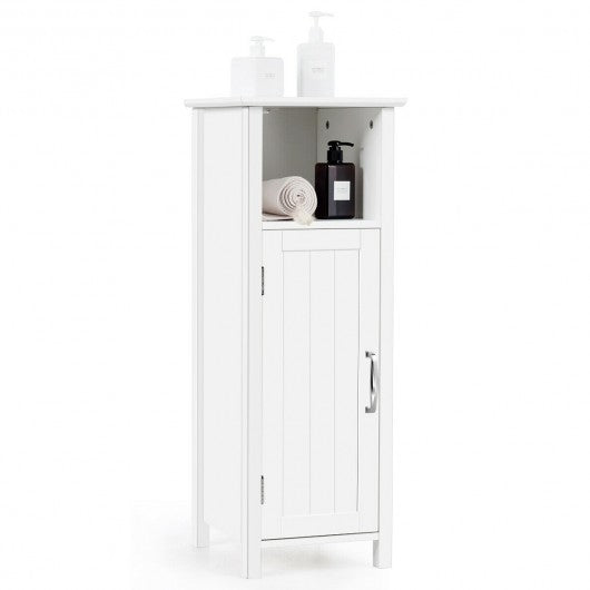Bathroom Adjustable Shelf Floor Storage Cabinet with Door