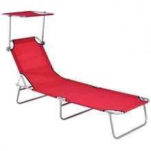 Load image into Gallery viewer, Foldable Relaxing Lounge Beach Chair-Red
