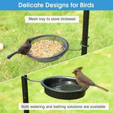 Load image into Gallery viewer, Wild Bird Feeder Planter Hanger with Mesh Tray and Bird Bath
