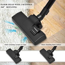 Load image into Gallery viewer, Bagless Cord Rewind Canister Vacuum Cleaner w/ Washable Filter
