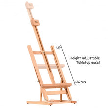 Load image into Gallery viewer, Adjustable Portable Wood Tabletop Easel H-Frame for Artist Painting Display
