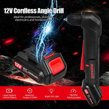 Load image into Gallery viewer, 12V Cordless Angle Drill with 3/8&quot; Single Sleeve Chuck
