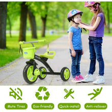 Load image into Gallery viewer, Kids Tricycle Rider with Adjustable Seat-Green
