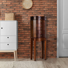 Load image into Gallery viewer, Armoire Storage Jewelry Cabinet with 5 Drawers &amp; Mirror

