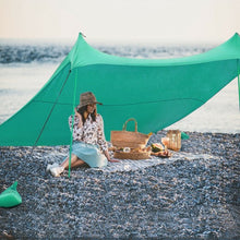 Load image into Gallery viewer, 10&#39; x 9&#39; Family Beach Tent Canopy Sunshade w/ 4 Poles-Green
