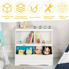 Load image into Gallery viewer, Kids Floor Cabinet Multi-Functional Bookcase -White
