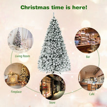 Load image into Gallery viewer, Pre-Lit Premium Snow Flocked Hinged Artificial Christmas Tree-9&#39;
