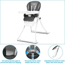 Load image into Gallery viewer, Space Saving Fold Baby High Chair-Gray
