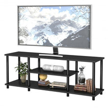 Load image into Gallery viewer, 3-Tier TV Stand Entertainment Media Center Console Shelf-Black
