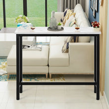 Load image into Gallery viewer, 47&quot; Pub Dining Bar Bistro Table w/ Marble Top-White
