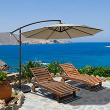 Load image into Gallery viewer, 10 Ft Patio Offset Hanging Umbrella with Easy Tilt Adjustment-Tan
