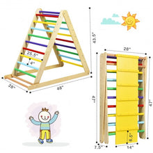 Load image into Gallery viewer, Foldable Wooden Climbing Triangle Indoor Home Climber Ladder
