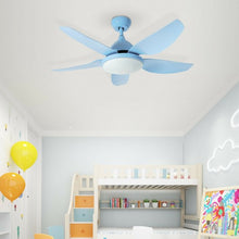 Load image into Gallery viewer, 42 Inch Kid Ceiling Fan with LED Light and Color Temperature Remote Control-Blue
