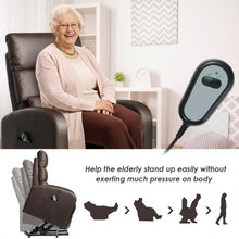 Load image into Gallery viewer, Electric Power Lift  Leather Recliner Chair-Coffee

