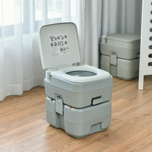 Load image into Gallery viewer, 5.3 Gallon 20L Outdoor Portable Toilet w/Level Indicator for RV Travel Camping

