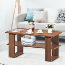 Load image into Gallery viewer, Coffee Table Living Room Furniture with Storage Shelf-Brown

