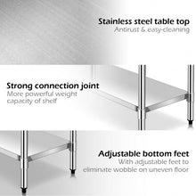 Load image into Gallery viewer, 30&quot; x 48&quot; Stainless Steel Food Preparation Kitchen Table
