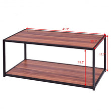Load image into Gallery viewer, Durable Rectangular Coffee Table with Bottom Shelf
