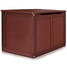 Load image into Gallery viewer, Safety Hinge Wooden Chest Organizer Toy Storage Box-Coffee
