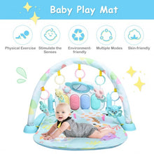 Load image into Gallery viewer, 3 in 1 Fitness Music and Lights Baby Gym Play Mat-Blue
