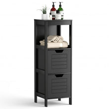 Load image into Gallery viewer, Bathroom Wooden Floor Cabinet Multifunction Storage Rack Stand Organizer-Black
