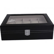 Load image into Gallery viewer, 10 Slots PU Leather Watch Box Display Jewelry Case Organizer

