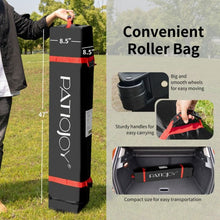 Load image into Gallery viewer, 6.6 x 6.6 FT Pop Up Height Adjustable Canopy Tent with Roller Bag-Gray

