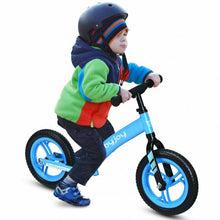 Load image into Gallery viewer, 12&quot; Kids No-Pedal Balance Bike with Adjustable Seat-Blue
