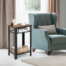 Load image into Gallery viewer, 3-Tier Industrial Tall Nightstand Side End Telephone Table
