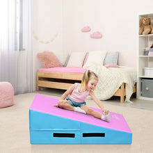Load image into Gallery viewer, Incline Gymnastics Mat Wedge Ramp Gym Tumbling Exercise Mat-Pink &amp; Blue
