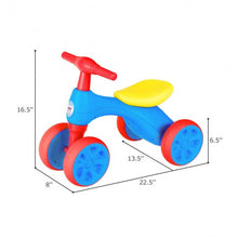 Load image into Gallery viewer, 4-wheel Baby Balance Bike with Sound and Storage Box-Red
