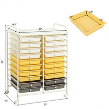 Load image into Gallery viewer, 20 Drawers Storage Rolling Cart Studio Organizer-Yellow
