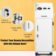 Load image into Gallery viewer, Black Salon Trolley Cart with 4 Storage Trays-White
