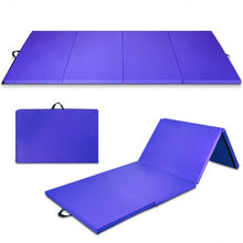 Load image into Gallery viewer, 4&#39; x 10&#39; x 2&quot; Folding Gymnastics Tumbling Gym Mat-Purple
