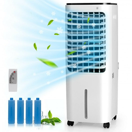 4-in-1 Convenient Evaporative Air Cooler 12L Water Tank 4 Ice Boxes-White