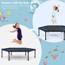 Load image into Gallery viewer, 50&quot; Hexagonal Fitness Trampoline Exercise Rebounder with Pad-Blue
