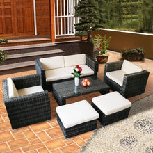 Load image into Gallery viewer, 6 pcs Outdoor Rattan Sofa Set Sectional Furniture

