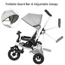 Load image into Gallery viewer, 6-In-1 Kids Baby Stroller Tricycle Detachable Learning Toy Bike-Gray
