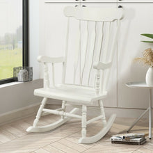 Load image into Gallery viewer, Solid Wood Porch Glossy Finish Rocking Chair-White

