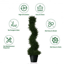Load image into Gallery viewer, 2 pcs 3 ft  In/outdoor Decoration Artificial Cedar Spiral Tree
