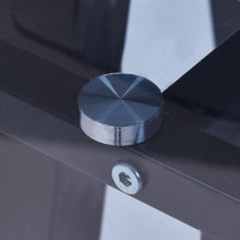 Load image into Gallery viewer, Glass Top Computer Desk with Printer Shelf
