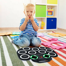 Load image into Gallery viewer, 9 Pads MIDI Electronic Roll Up Drum Set
