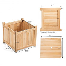 Load image into Gallery viewer, Patio Lawn Folding Garden Square Wood Flower Planter Box
