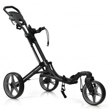 Load image into Gallery viewer, Folding Golf Push Cart with Scoreboard Adjustable Handle Swivel Wheel-Gray
