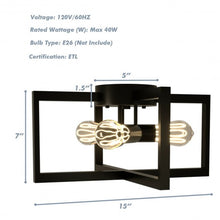 Load image into Gallery viewer, Flush Mount Geometric Metal 3-Lights Ceiling Lamp
