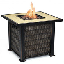 Load image into Gallery viewer, 30&quot; Square Outdoor Fireplace Propane Gas Fire Pit  Table-Golden
