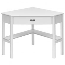 Load image into Gallery viewer, Corner Wooden PC Laptop Computer Desk-White
