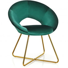 Load image into Gallery viewer, Modern Accent Velvet Dining Arm Chair w/ Golden Metal Legs &amp; Soft Cushion-DG
