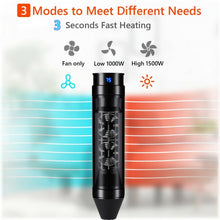 Load image into Gallery viewer, 1500W Portable Pedestal Heater w/ Timer Remote Control
